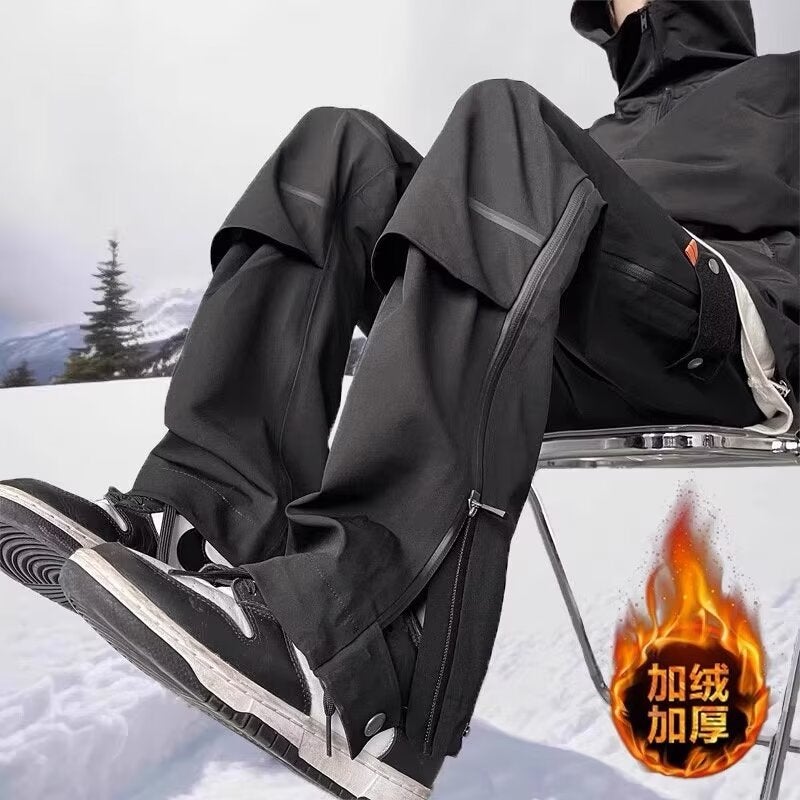 Generic Winter Tactical Pants for Men, Fleece Lined Waterproof Black [fleece-lined]] - Image 1