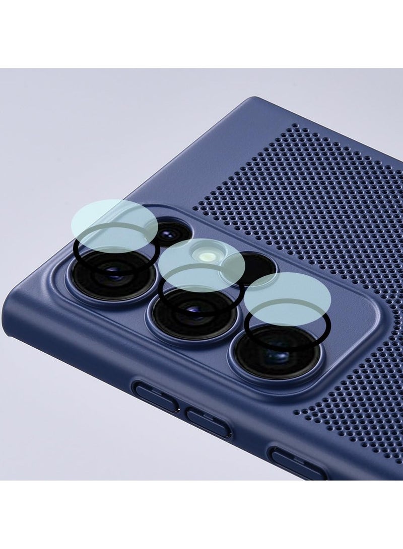 حافظة تبديد الحرارة مع واقي عدسة الكاميرا المدمج، مقاس نحيف مسامي، تبريد مضاد لبصمات الأصابع، غطاء خلفي صلب مقاوم للصدمات لهاتف سامسونج جالاكسي نوت 20 (أزرق) - Image 4