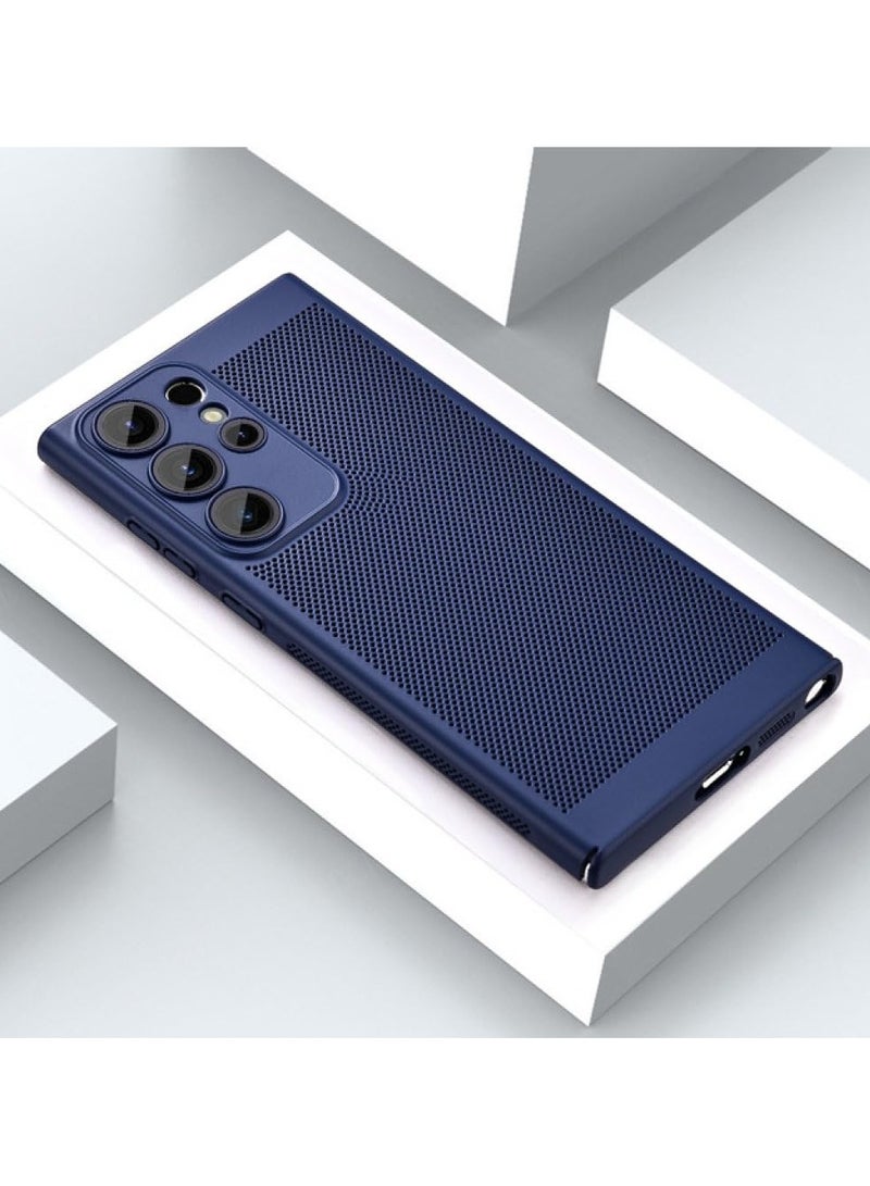 حافظة تبديد الحرارة مع واقي عدسة الكاميرا المدمج، مقاس نحيف مسامي، تبريد مضاد لبصمات الأصابع، غطاء خلفي صلب مقاوم للصدمات لهاتف سامسونج جالاكسي نوت 20 (أزرق) - Image 3