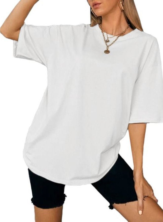 نايلتون تيشيرت نيلتون بأكتاف متدلية - أبيض - Image 1