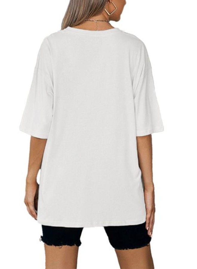 نايلتون تيشيرت نيلتون بأكتاف متدلية - أبيض - Image 2