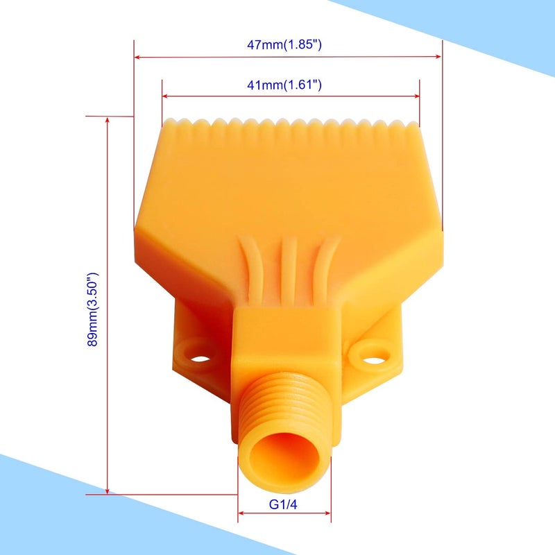 Aopin ABS Wind Nozzle - G1/4 Male, Flat Orifice, 2 Pcs for Compressed Air Machine, Dust Removal & Air Drying - Image 2