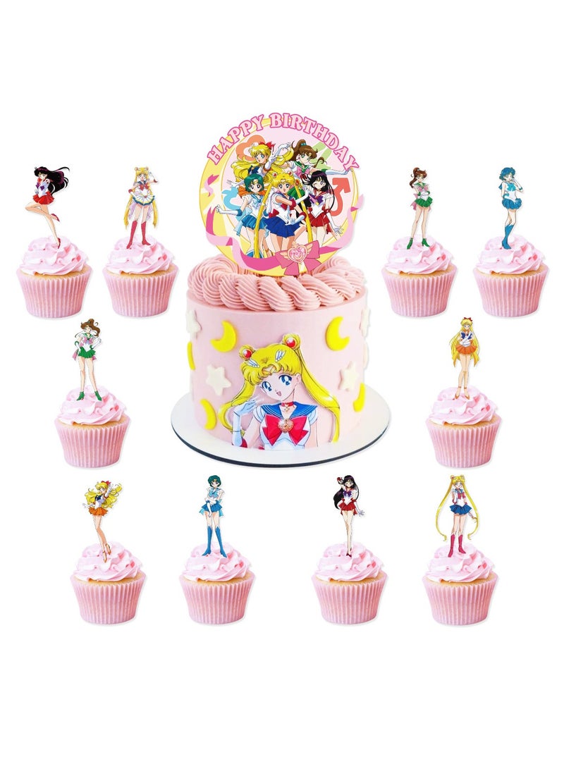 general Birthday party decorations, including birthday banners, table centerpieces, cake decorations, cartoon themed latex balloons for kids fans birthday party supplies - Image 5