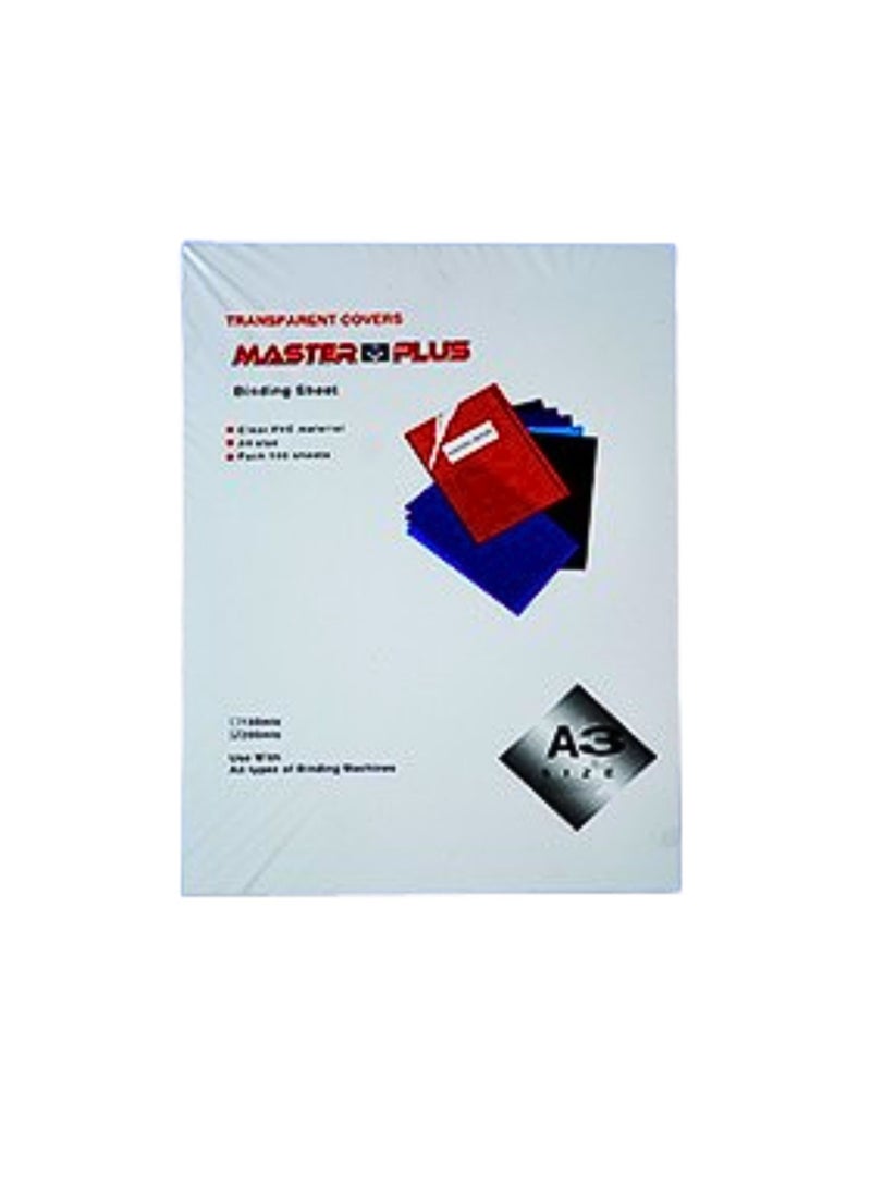 MASTER PLUS Pack Of 100Pcs Clear Binding Cover A4-150 Micron - Image 2