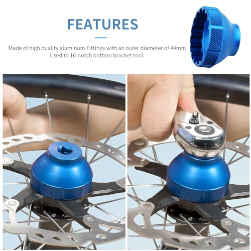 PEATOVIE 16-Notch Bottom Bracket Tool - Blue(Bottom Bracket Compatible with BBT-69.2) - Image 3