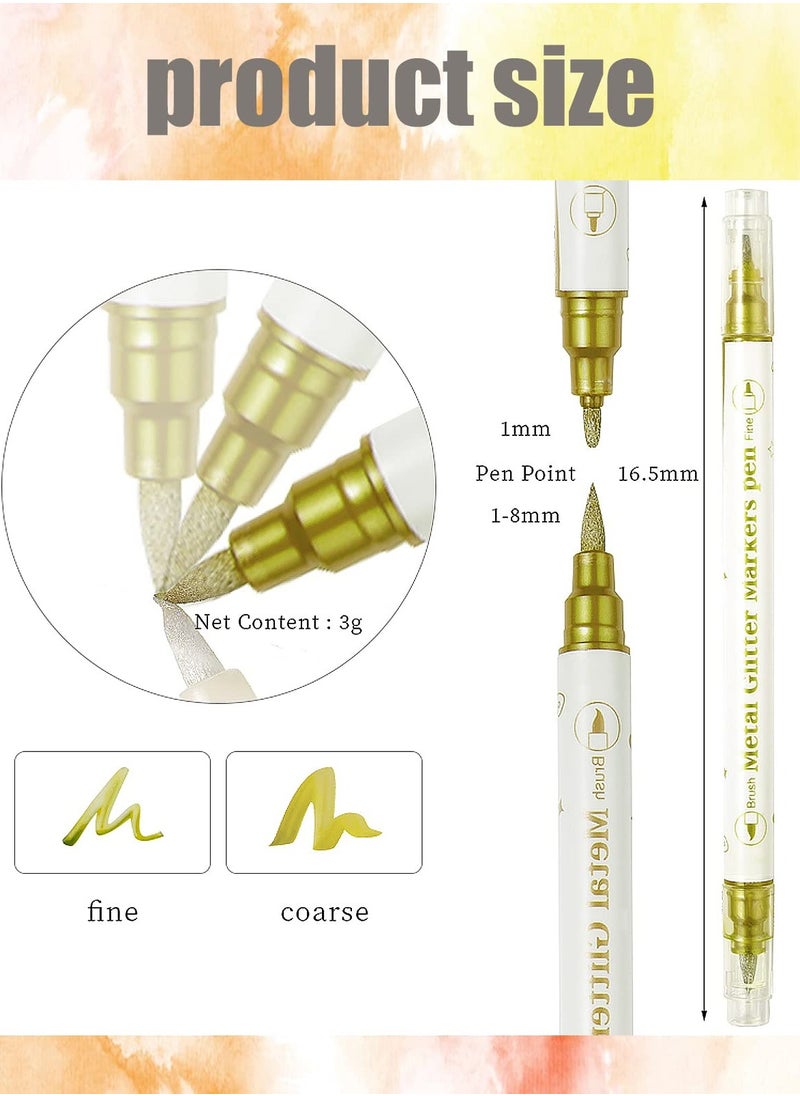 Generic - 10 Pcs Double-ended Nail Art Pens, Nail Art 3D Painted Pen Graffiti Pen for DIY Nail Art Nail Design Manicure Tools - Image 1