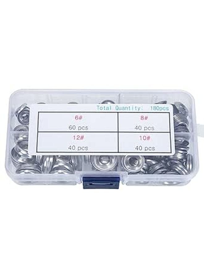 Stainless Steel Countersunk Cup Washers 180pcs Hollow Gaskets for Crafts Aircraft Printing - Image 1