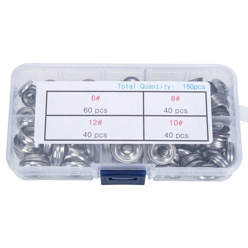 Stainless Steel Countersunk Cup Washers 180pcs Hollow Gaskets for Crafts Aircraft Printing - Image 2