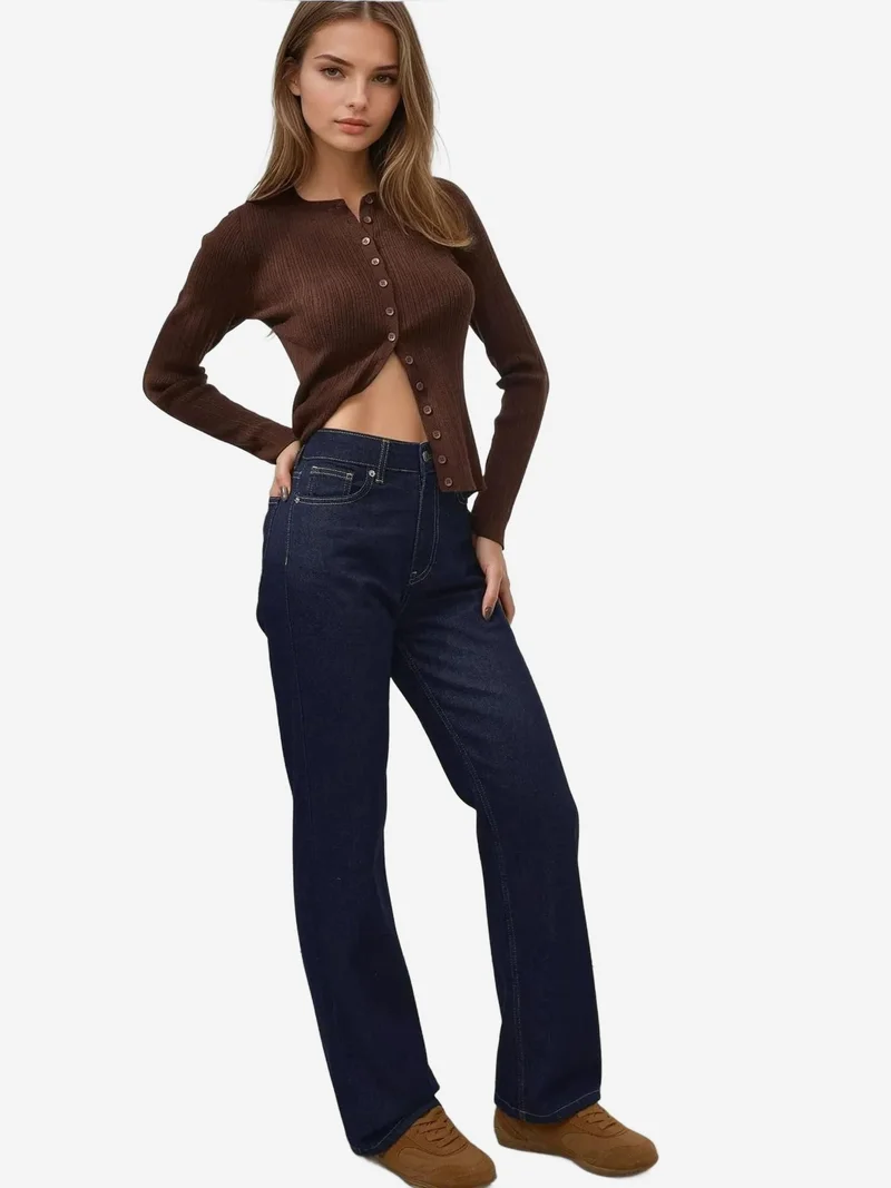 هيكاب جينز دينم مستقيم الساق