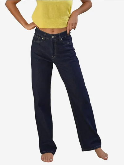 هيكاب جينز دينم مستقيم الساق