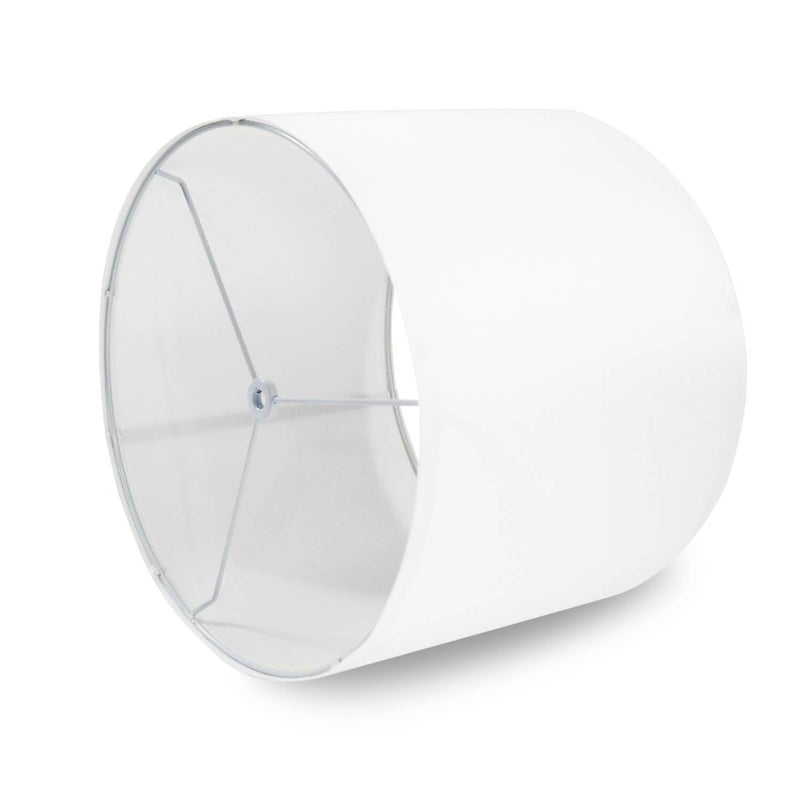 Rumidoph White Lamp Shades Set of 2, Medium Drum Lamp Shade 13"Top x 13"Bottom x 10"High(Spider), Lampshades Replacement for Table Lamps Floor Lamps, Natural Linen Hand Crafted, Easy Assembly Required - Image 4