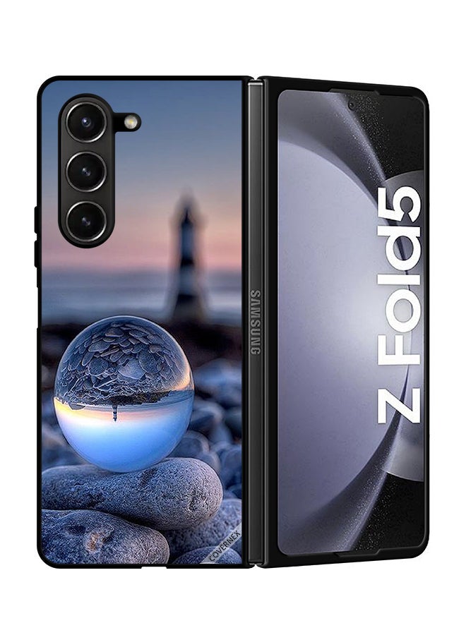 Covernex Protective Case Cover For Samsung Galaxy Z Fold 5 Awesome Photography Of Nature In Round Glass - Image 1