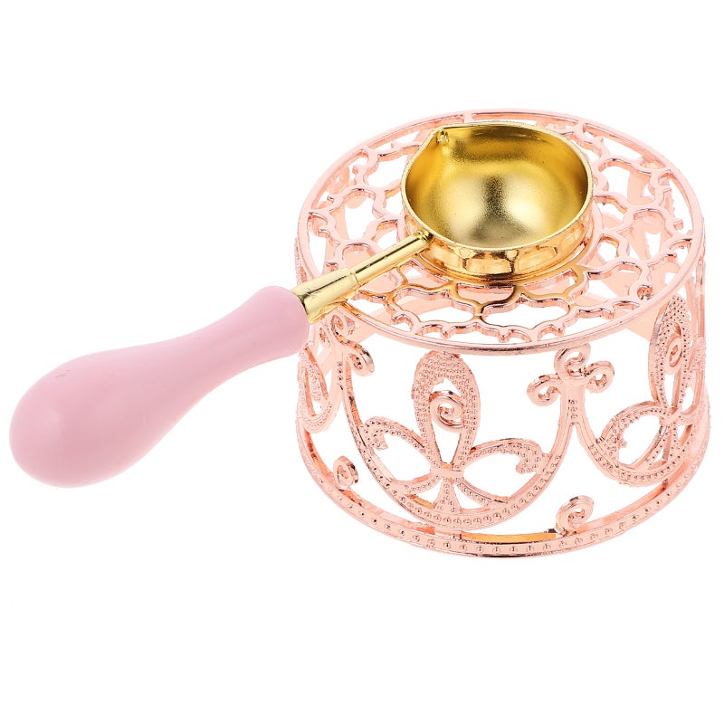 1 Set Retro Style Seal Wax Melting Stove Melting Warmer Lacquer Wax Seal Warmer with Spoon - Image 1