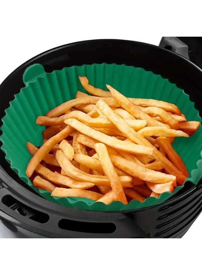 6 قطع من بطانات المقلاة الهوائية المصنوعة من السيليكون القابلة لإعادة الاستخدام - صينية خبز مربعة آمنة للطعام للفرن وملحقات المقلاة الهوائية - Image 4