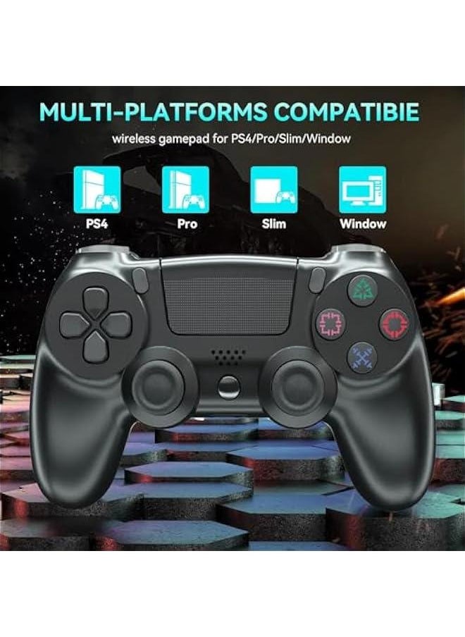 Captaintech Wireless Gamepad Controller Compatible with PS4 Console/Pro/Slim and PC has 6 Axis motion sensor, Dual Vibration Motor, Audio Jack Black  - Image 3