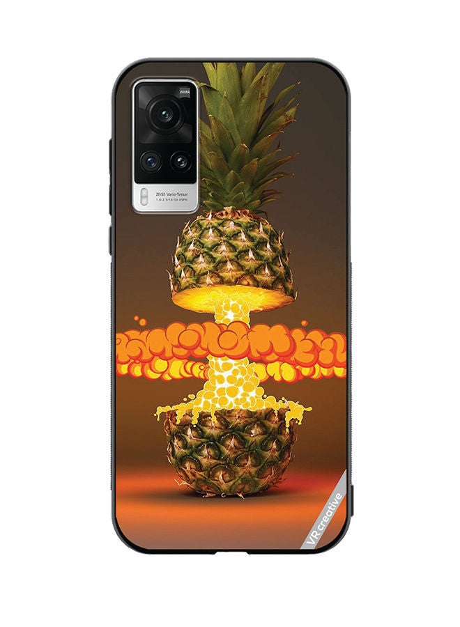 VR CREATIVE Protective Case Cover For Vivo X60 Pro Fire Pineapple Design Multicolour - Image 1