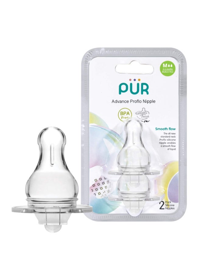 Pur "Gentle Touch" slim neck nipple - small size - 2-pack - Image 1