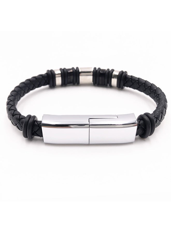 Applicable To For Apple Typec Android Bracelet Data Cable Portable USB Charging Cable Creative Bracelet Charging Cable-Color:USB-For Apple Lightning 20CM-Model:Glossy Rose Gold  - Image 5