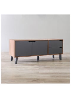 DANUBE HOME Modesto TV Cabinet For Up To 32 Inches TV Entertainment Modern Design Wall Unit Furniture Wooden TV Stand For Living Room Bedroom TV Rack L120xW40xH49 cm Cherry/Dark Grey  - Image 5
