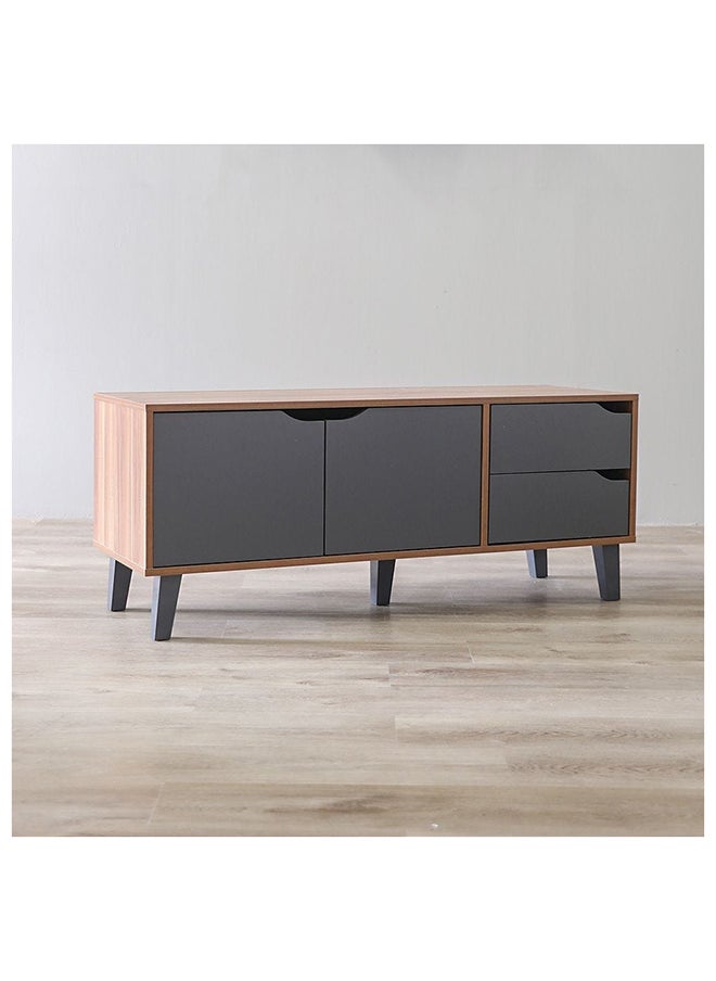 DANUBE HOME Modesto TV Cabinet For Up To 32 Inches TV Entertainment Modern Design Wall Unit Furniture Wooden TV Stand For Living Room Bedroom TV Rack L120xW40xH49 cm Cherry/Dark Grey  - Image 5