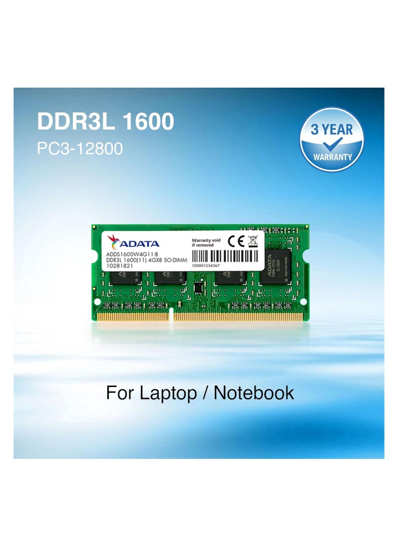 ADATA ADATA Premier DDR3L1600MHz 4GB Memory Modules (ADDS1600W4G11-S)  - Image 4