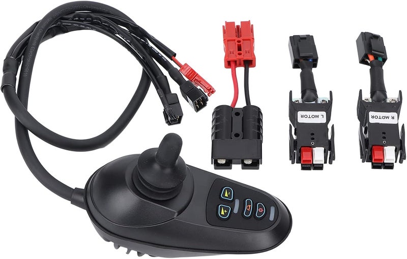 cheekyglo Electric Wheelchair Joystick Controller Replacement Brushed 4P Joystick Controller with Brake, EABS Parking Function-0‑50A 24V DC Motors - Image 1