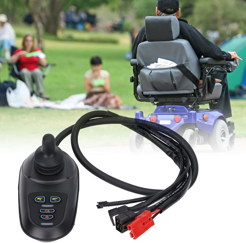 cheekyglo Electric Wheelchair Joystick Controller Replacement Brushed 4P Joystick Controller with Brake, EABS Parking Function-0‑50A 24V DC Motors - Image 4