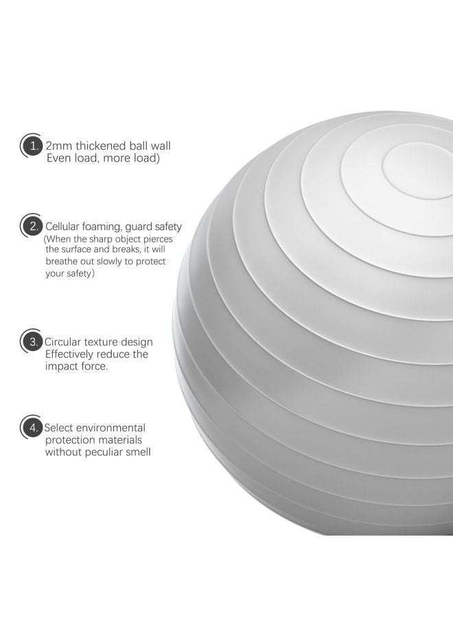 TOMSHOO Anti-Burst Yoga Ball With Hand Pump - Image 4