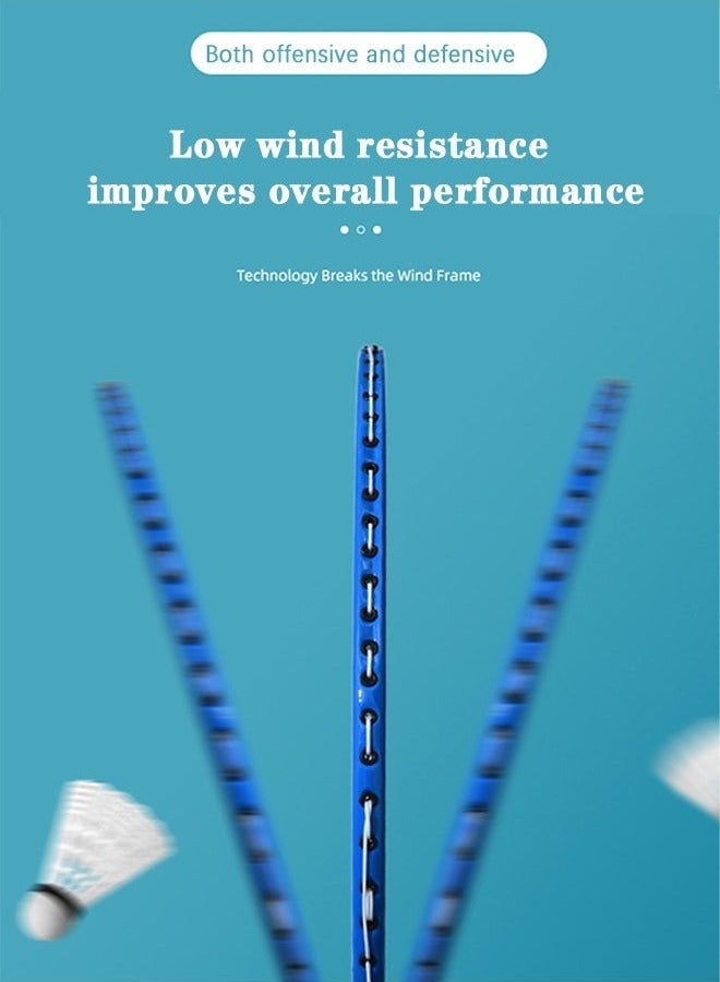 مجموعة مضارب كرة الريشة، مضارب كرة الريشة للاعبين 2، مضرب كرة ريشة خفيف الوزن مع 3 كرات ريشة و 1 حقيبة حمل، ألعاب كرة الريشة في الفناء الخلفي للحديقة، الشاطئ، لعبة عائلية ممتعة - Image 5