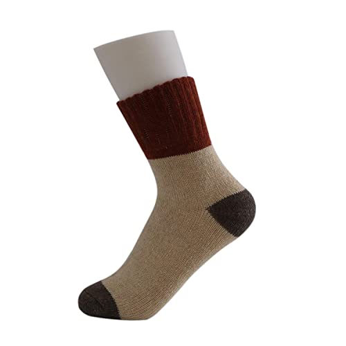Aeoss Women's 4 Pairs Vintage Style Winter Knitting Warm Wool Crew Socks, A-Waven Stylish Winter Wool Crew Socks for Women/Girls (Free Size_Multi Color) - Image 2