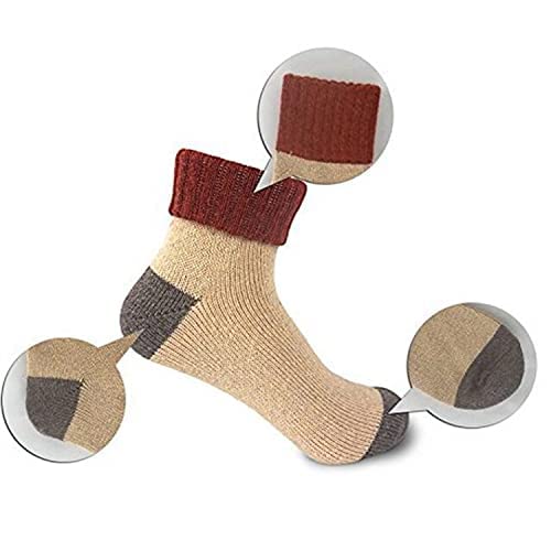 Aeoss Women's 4 Pairs Vintage Style Winter Knitting Warm Wool Crew Socks, A-Waven Stylish Winter Wool Crew Socks for Women/Girls (Free Size_Multi Color) - Image 4