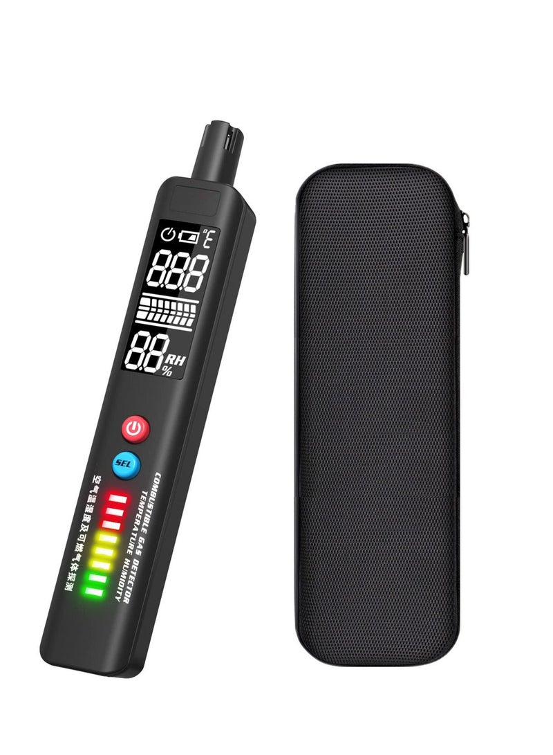 Captaintech Gas Leak Detector, Portable EBTN LCD Natural Gas Sniffer, Integrated Temperature & Humidity Sensor Locates Combustible Gas Like LPG LNG Propane Methane & Butane Gases Fuel Carbon Monoxide - Image 1