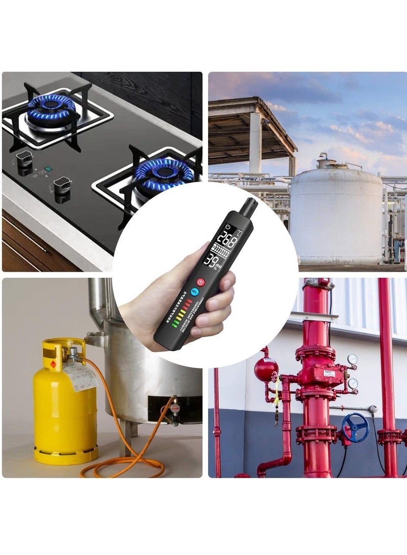 Captaintech Gas Leak Detector, Portable EBTN LCD Natural Gas Sniffer, Integrated Temperature & Humidity Sensor Locates Combustible Gas Like LPG LNG Propane Methane & Butane Gases Fuel Carbon Monoxide - Image 2