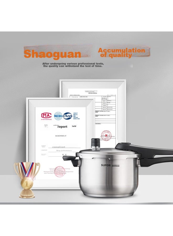 Supor Pressure Cooker, Blue Eye 304 Stainless Steel Pressure Cooker, 24cm High Pressure Cooker, Universal Base Yw24s1 - Image 2