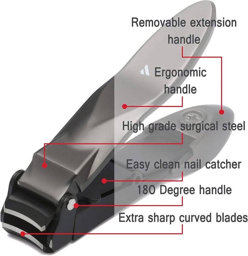 SCIENISH Nail Clippers for Men with Catcher Stainless steel nail Art Manicure Set nail Care Tools with Ergonomic Lever Keep Fingernails and Toenails Impeccably Manicured (Black) - Image 3