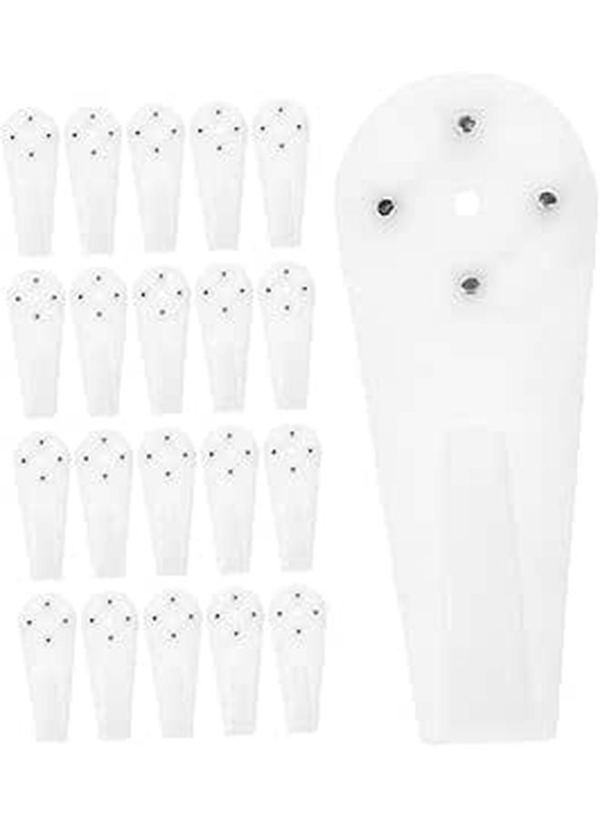 50 Pcs White Non Mark Invisible Wall Hangers For Concrete Drywall Picture Frames - Image 1