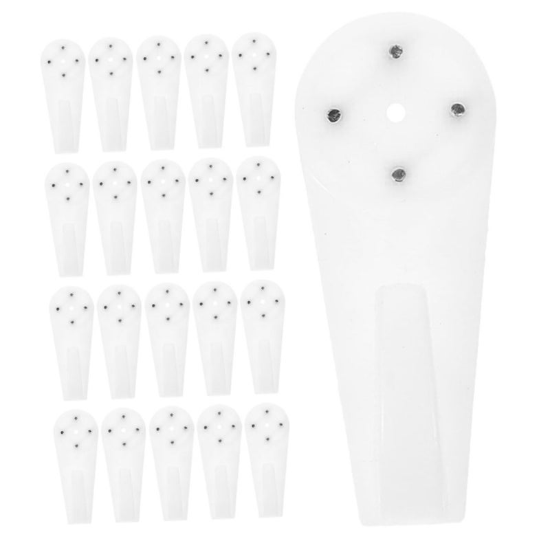 50 Pcs White Non Mark Invisible Wall Hangers For Concrete Drywall Picture Frames - Image 2