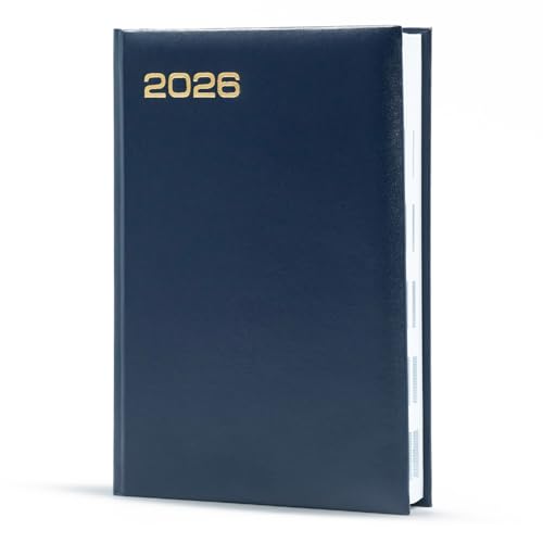 Mahavir Standard Diary 2026 | A5 Size | One-Day-to-a-Page New Year Diary with Thumb-Cut Indexes | 424 pages | Vinyl/Acrylic Coated Cover Material | (Blue) - Image 2