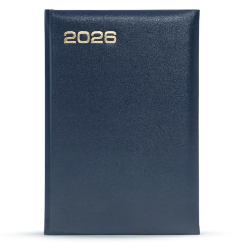 Mahavir Standard Diary 2026 | A5 Size | One-Day-to-a-Page New Year Diary with Thumb-Cut Indexes | 424 pages | Vinyl/Acrylic Coated Cover Material | (Blue) - Image 1