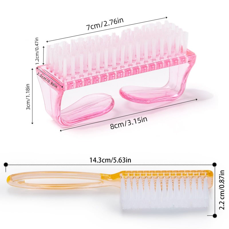 MODENGKONGJIAN Handle Grip Nail Brush, Hand Fingernail Scrub Cleaning Brushes for Toes and Nails Cleaner, Pedicure Scrubbing tool kit for Men and Women 5 Pack (Multicolor) - Image 3