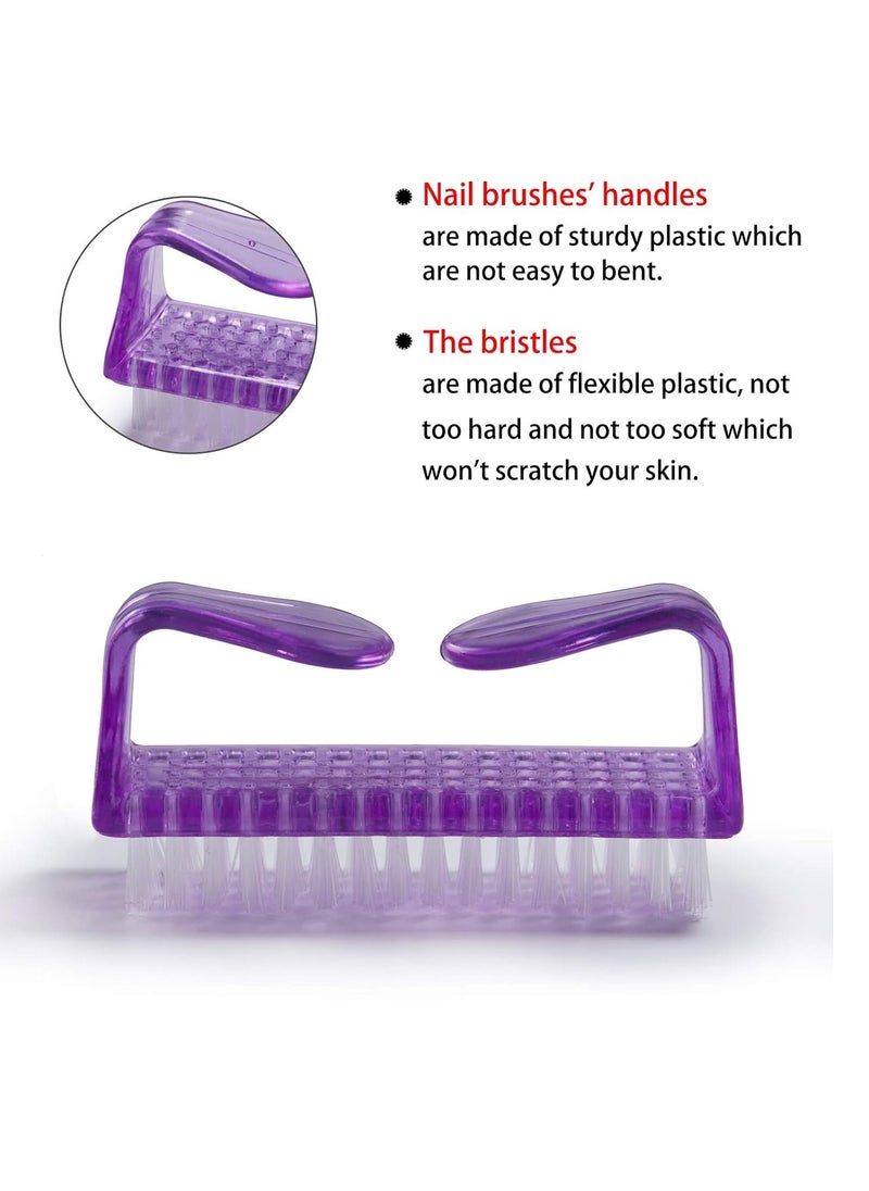 MODENGKONGJIAN - Handle Grip Nail Brush, Hand Fingernail Scrub Cleaning Brushes for Toes and Nails Cleaner, Pedicure Scrubbing tool kit for Men and Women 5 Pack (Multicolor) - Image 1