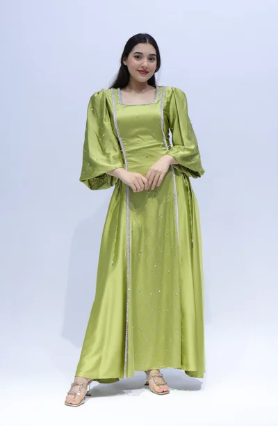 ان لاف Home event dress with beautifull embroidery