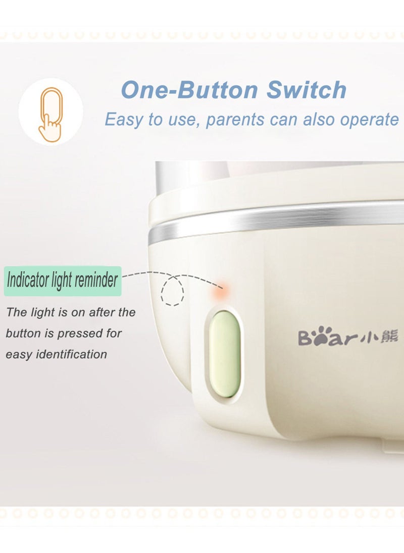 Bear - Multifunctional Mini Electric Rapid Egg Boiler Boiler 1-14 Egg Capacity Double Layer Breakfast Egg Boiler Steamer for Cooking Scrambled Egg Rolls Poached Egg Steamed Vegetable Dumplings - Image 1