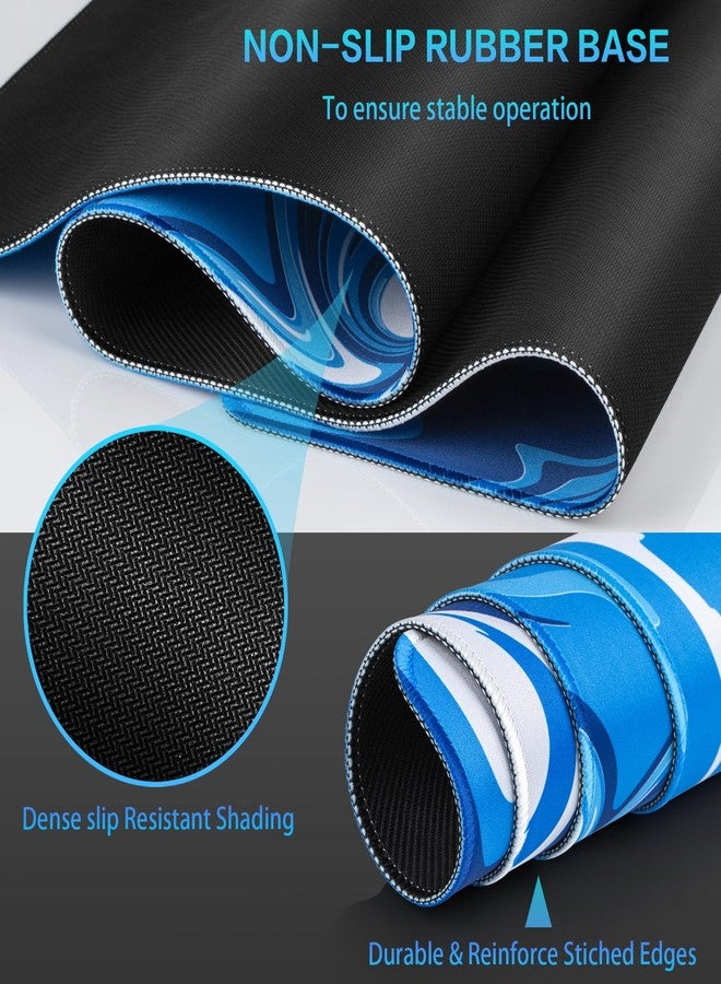 Canjoy Gaming Mouse Pad, Fluid Pattern Mouse Pad 31.5x11.8inch Large Extended Computer Mouse Mat Keyboard Full Desk Mousepad for Gaming, Office, Home - Image 4