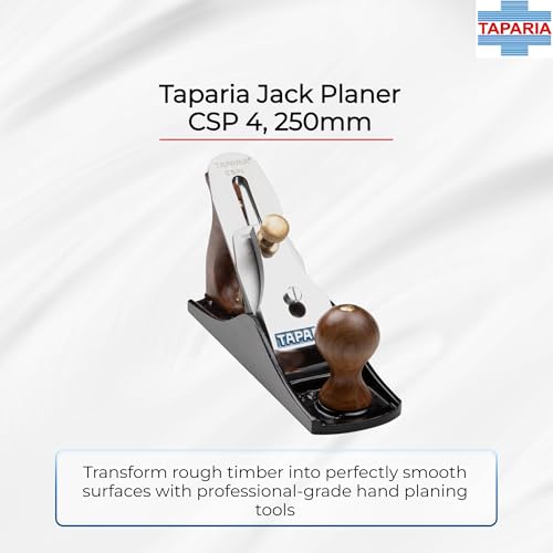 Taparia Jack Planer CSP 4 – Quality Planer(250 mm) for Precision Woodworking, Good-Grade Cast Iron Body, Wooden Handle and knob with Brass screw, 50 mm width blade with high carbon steel - Image 2