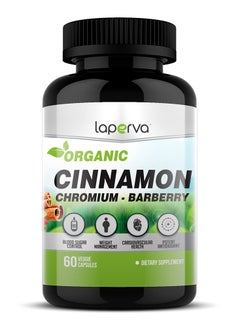 Laperva Laperva Organic Cinnamon-Chromium-Barberry, 60 Veggie Capsules 