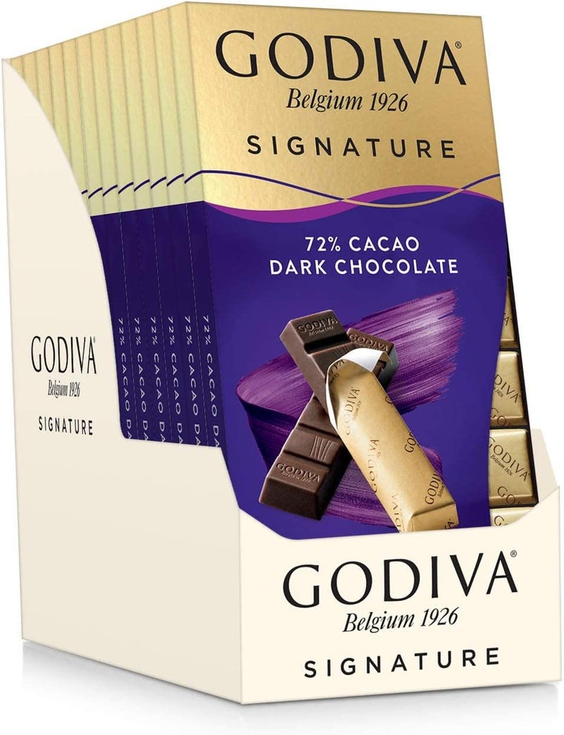 Godiva Chocolatier Godiva 72% Dark Chocolate Mini Bars - Pack of 12 - Image 1