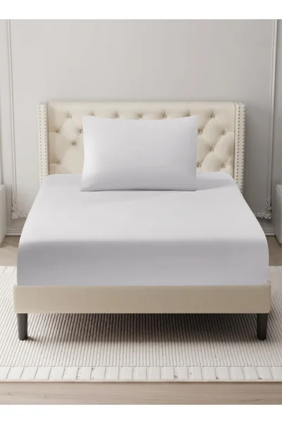 Donetella Bedding Fitted Sheet - Fits 120x200 Cm For Single Bed - 2 Pcs (1 Fitted Sheet and 2 Pillowcases) - 35 Cm Deep Pocket - Solid Bed Sheet