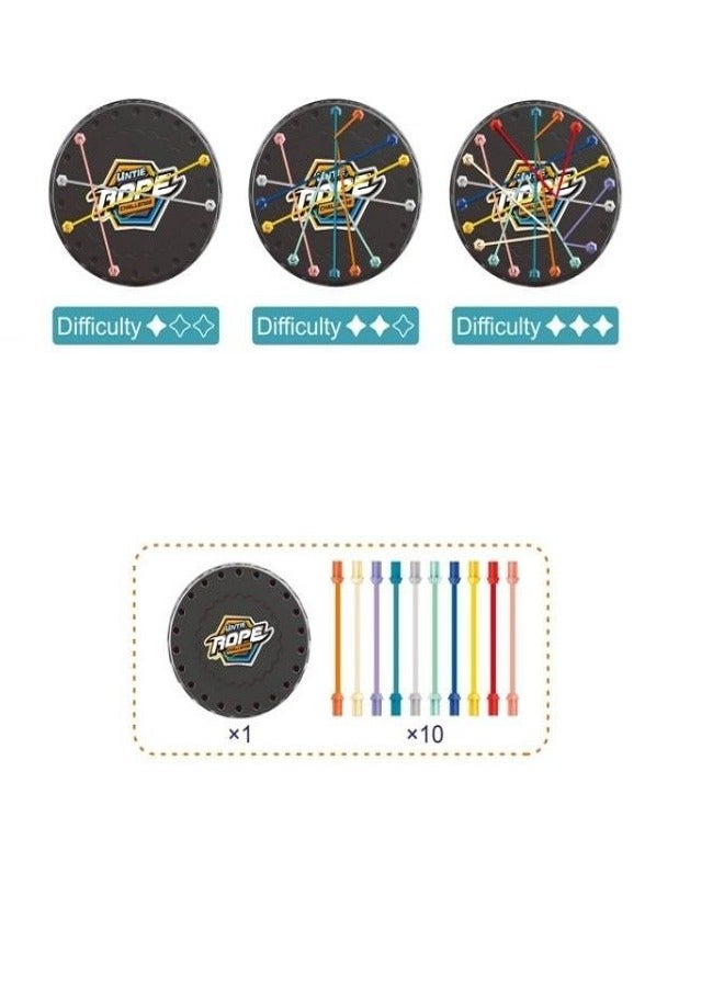 Rope Challenge Puzzle Game, Rope Detangling for Children from 3 Years, Strategy Game with Different Levels of Difficulty - Image 3