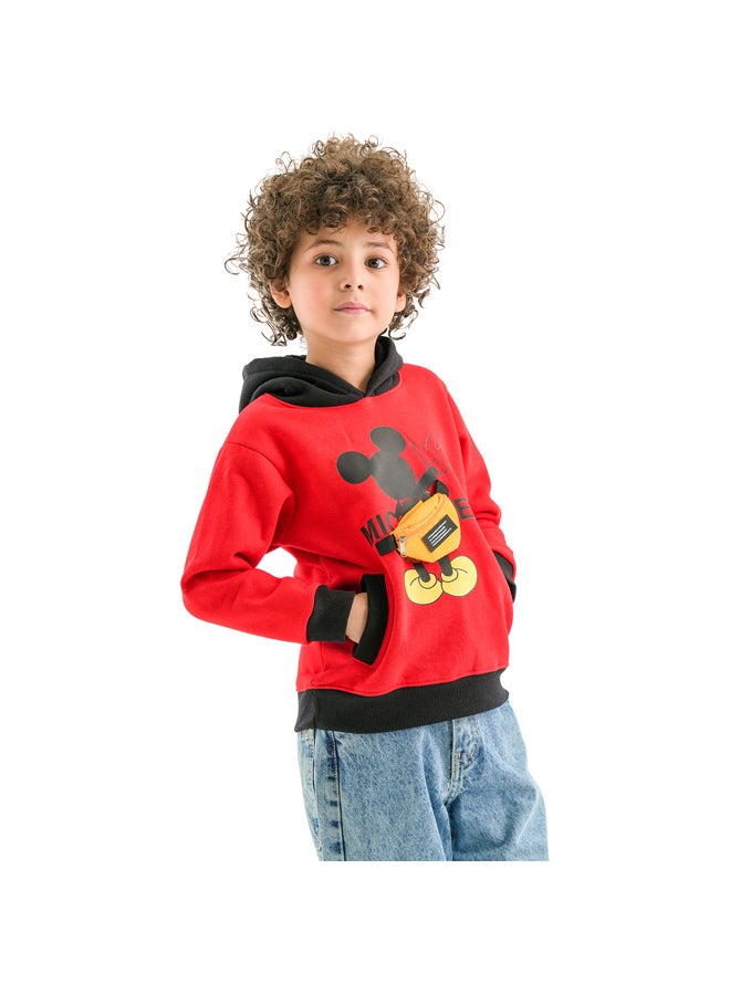 جوكي هودي شتوي أولادي مبطن فليس Mickey بطبعة